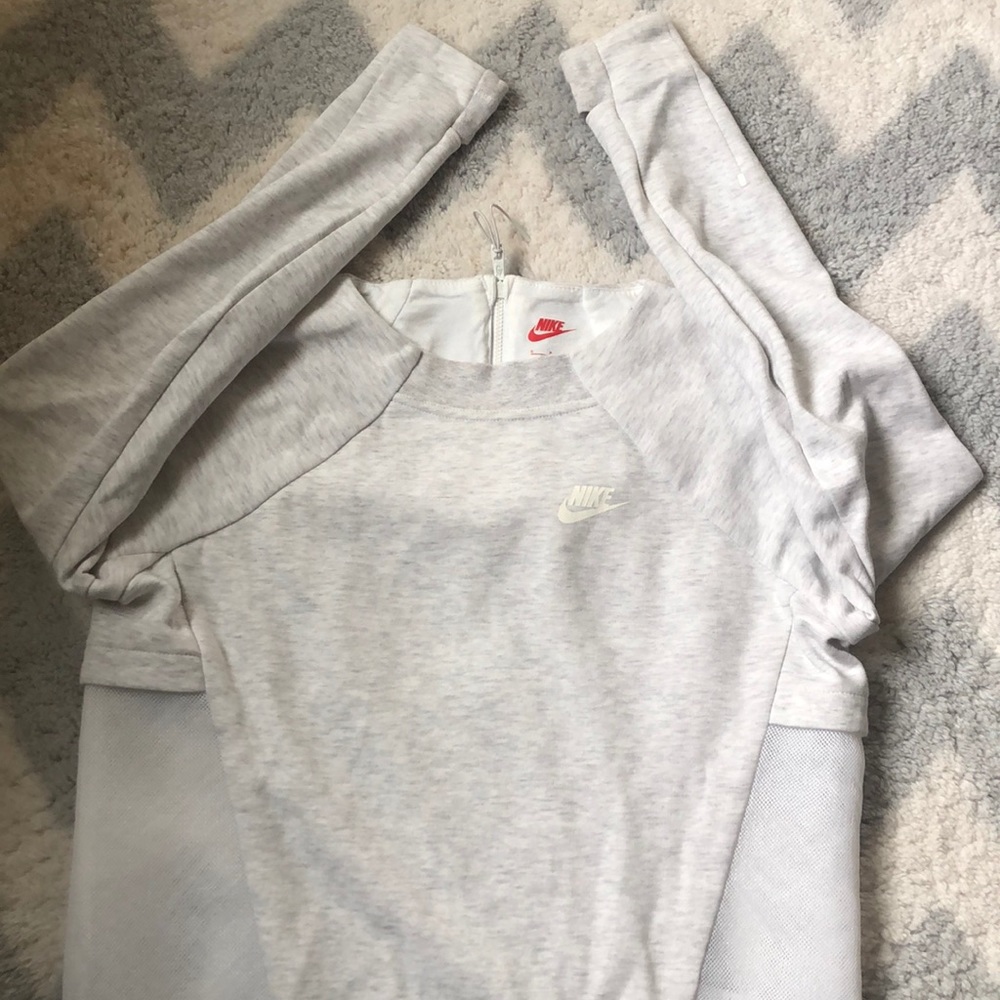 Nike white club crew neck sweatshirt